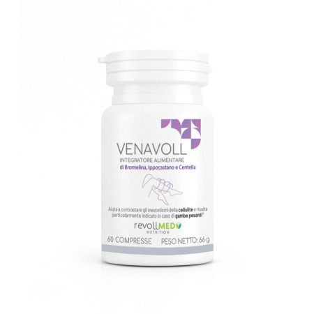 Venavoll Compresse di Bromelina Ippocastano e Centella integratore di bromelina per gambe gonfie, gambe pesanti e per cellulite